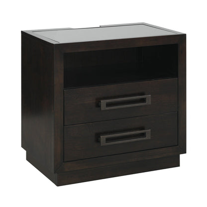 NIGHT STAND, GLASS, LED, P.STRIP 5424-4
