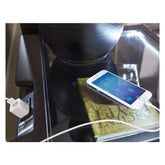 NIGHT STAND, GLASS, LED, P.STRIP 5424-4