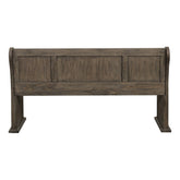 BENCH W/CURVED ARMS, WIRE BRUSH 5438-14A