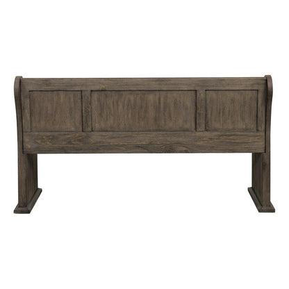 BENCH W/CURVED ARMS, WIRE BRUSH 5438-14A