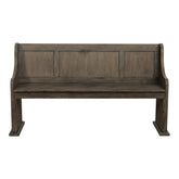 BENCH W/CURVED ARMS, WIRE BRUSH 5438-14A