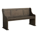 BENCH W/CURVED ARMS, WIRE BRUSH 5438-14A