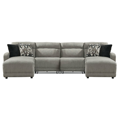 Colleyville 4-Piece Power Reclining Sectional with Chaise Ash-54405S15
