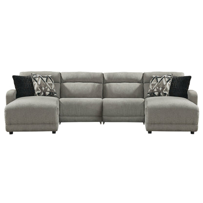 Colleyville 4-Piece Power Reclining Sectional with Chaise Ash-54405S16