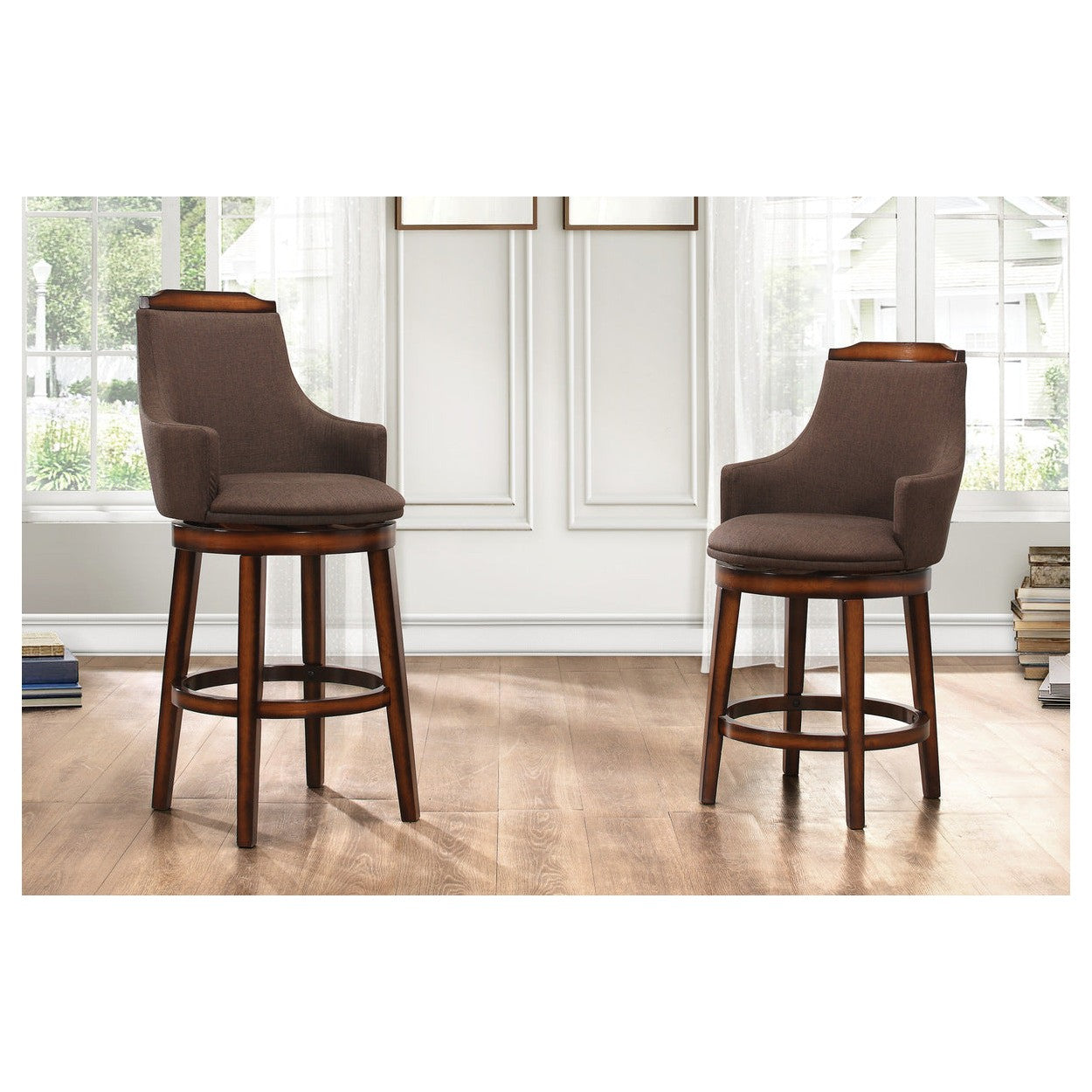 SWVL PUB CHAIR, CHOC LINEN 5447-29FAS