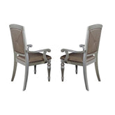 \ARM CHAIR, PEARL SILVER P/U, BUTTON BACK 5477NA