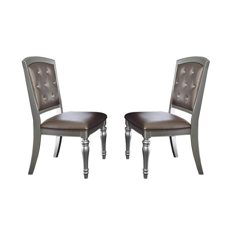 \SIDE CHAIR, PEARL SILVER P/U, BUTTON BACK 5477NS