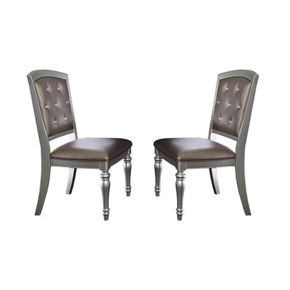\SIDE CHAIR, PEARL SILVER P/U, BUTTON BACK 5477NS