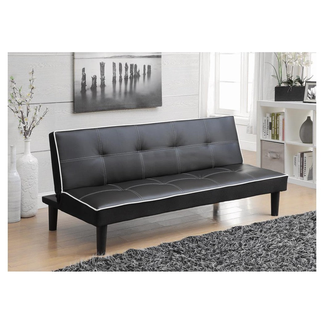 Katrina Tufted Upholstered Sofa Bed Black 550044