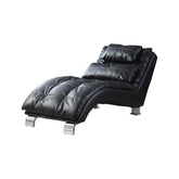 Dilleston Upholstered Chaise Black 550075