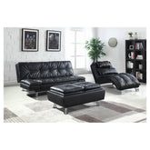 Dilleston Upholstered Chaise Black 550075