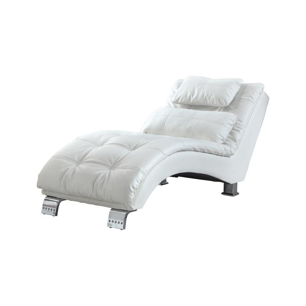 Dilleston Upholstered Chaise White 550078