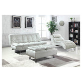Dilleston Upholstered Chaise White 550078