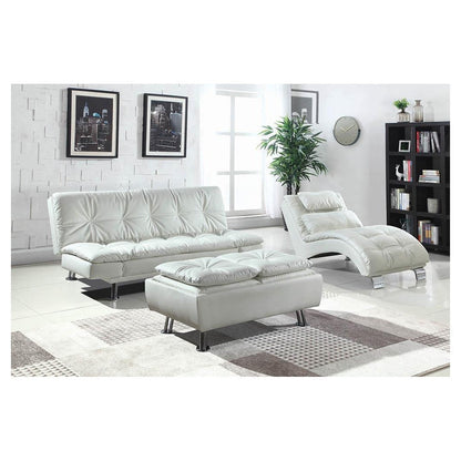 Dilleston Upholstered Chaise White 550078