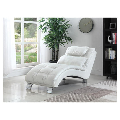 Dilleston Upholstered Chaise White 550078