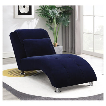 Coaster Upholstered Grid Tufted Accent Chaise