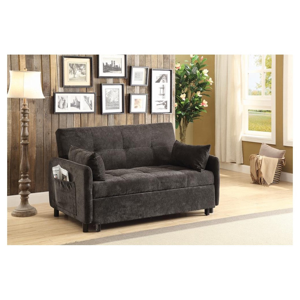 Underwood Tufted Sleeper Sofa Bed Charcoal 551075