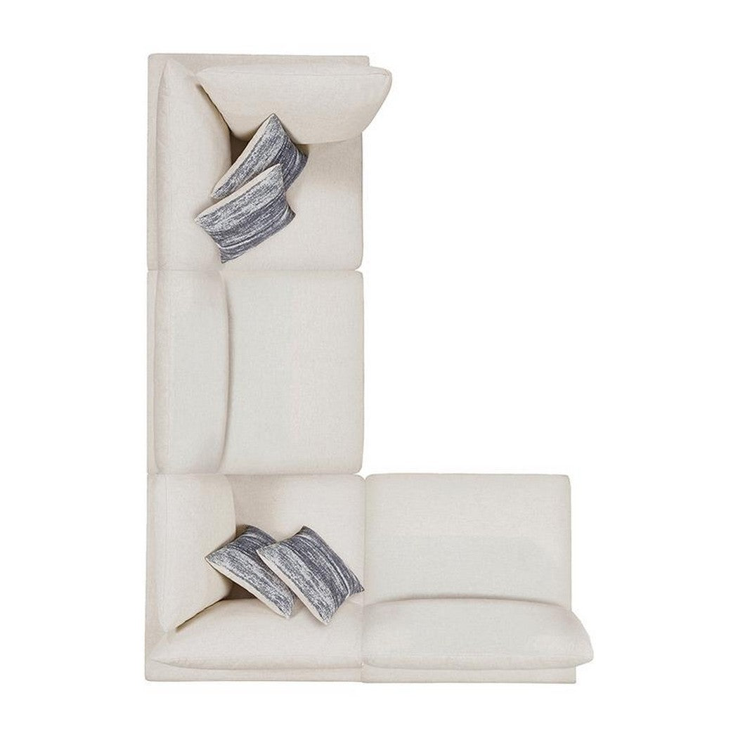 Serene 4-piece Upholstered Modular Sectional Beige 551321-SETA