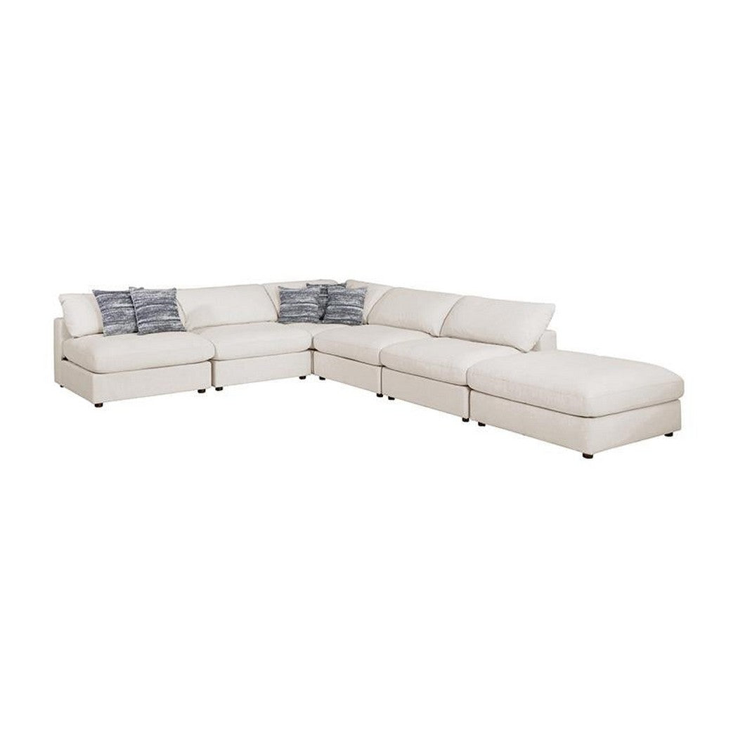 Serene 6-piece Upholstered Modular Sectional Beige 551321-SET