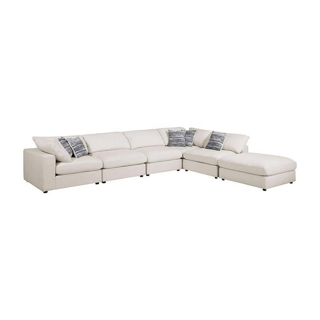 Serene 6-piece Upholstered Modular Sectional Beige 551321-SET