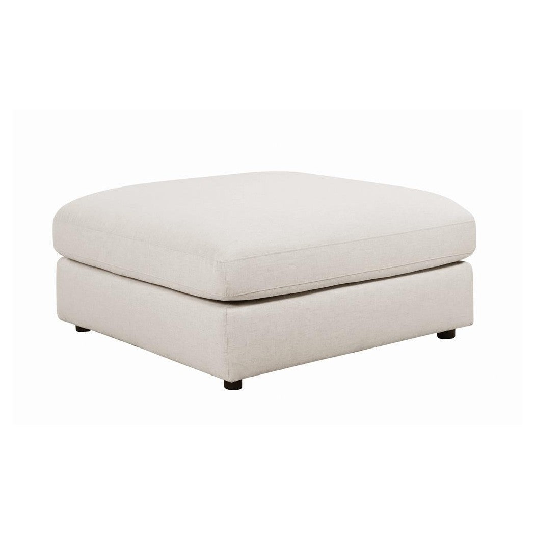 Serene Upholstered Rectangular Ottoman Beige 551323
