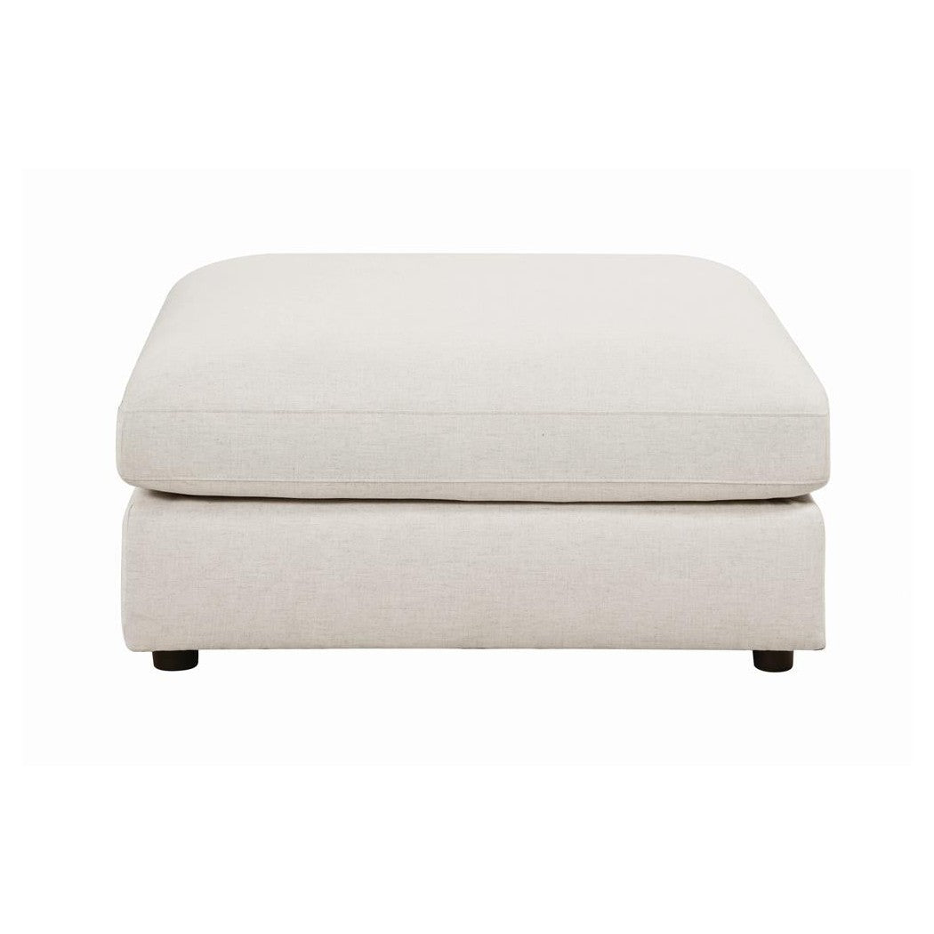Serene Upholstered Rectangular Ottoman Beige 551323