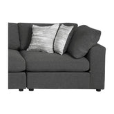 Serene 4-piece Upholstered Modular Sectional Charcoal 551324-SETA