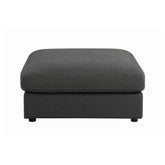 Serene Upholstered Rectangular Ottoman Charcoal 551326
