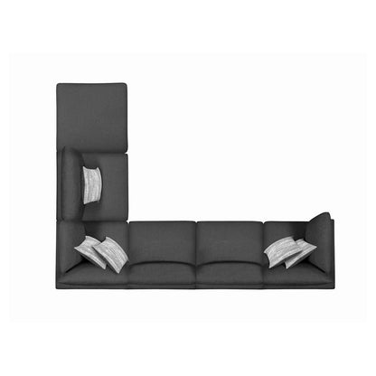 Serene Upholstered Rectangular Ottoman Charcoal 551326