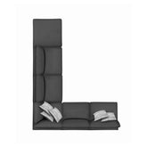 Serene Upholstered Rectangular Ottoman Charcoal 551326