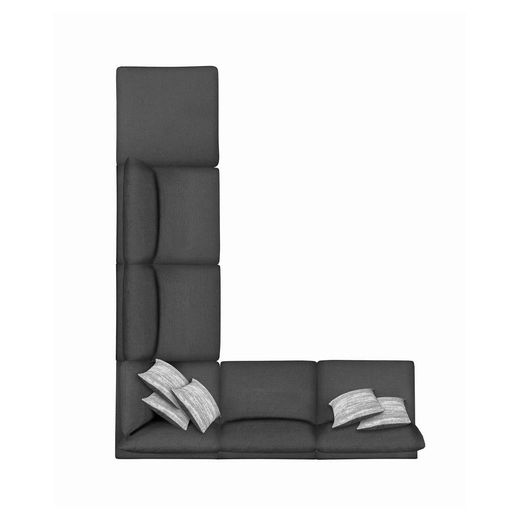 Serene Upholstered Rectangular Ottoman Charcoal 551326