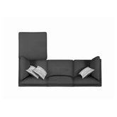 Serene Upholstered Rectangular Ottoman Charcoal 551326