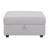 Cambria Square Storage Ottoman Grey 551513