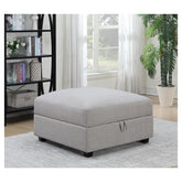 Cambria Square Storage Ottoman Grey 551513