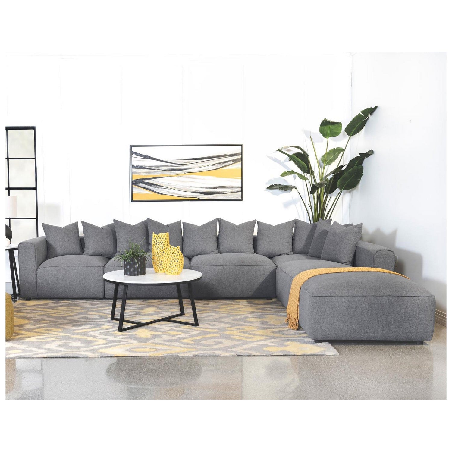 Jennifer 6-piece Tight Seat Modular Sectional Grey 551594-SET