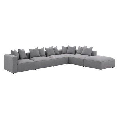 Jennifer 6-piece Tight Seat Modular Sectional Grey 551594-SET