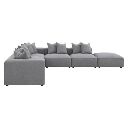 Jennifer 6-piece Tight Seat Modular Sectional Grey 551594-SET