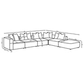 Jennifer 6-piece Tight Seat Modular Sectional Grey 551594-SET