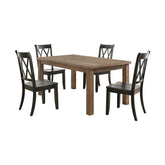 5PC SET (TABLE + 4 SIDE CHAIRS) 5516-66*5BKS