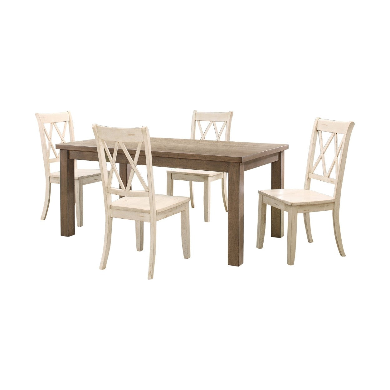 5PC SET (TABLE + 4 SIDE CHAIRS) 5516-66*5WTS