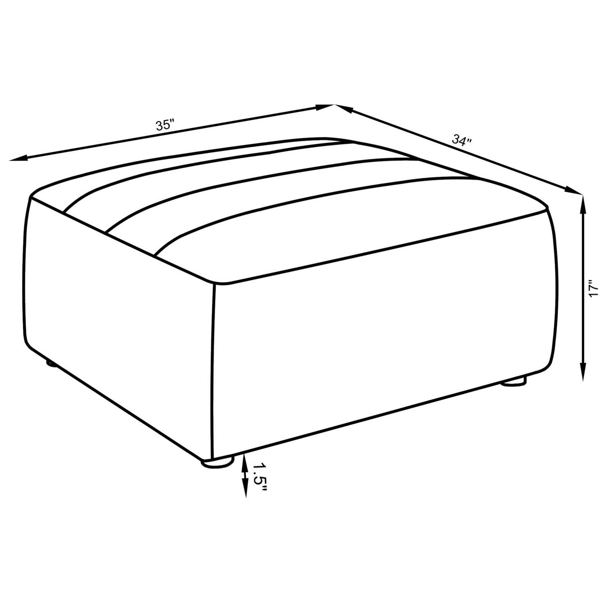 Sunny Upholstered Ottoman Natural 551623