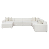 Freddie Upholstered Square Ottoman Pearl 551643
