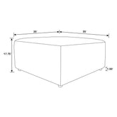 Freddie Upholstered Square Ottoman Pearl 551643