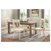 SIDE CHAIR, WHITE SAND THRU 5516WTS