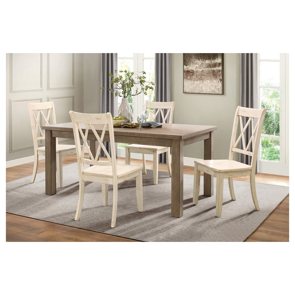 SIDE CHAIR, WHITE SAND THRU 5516WTS