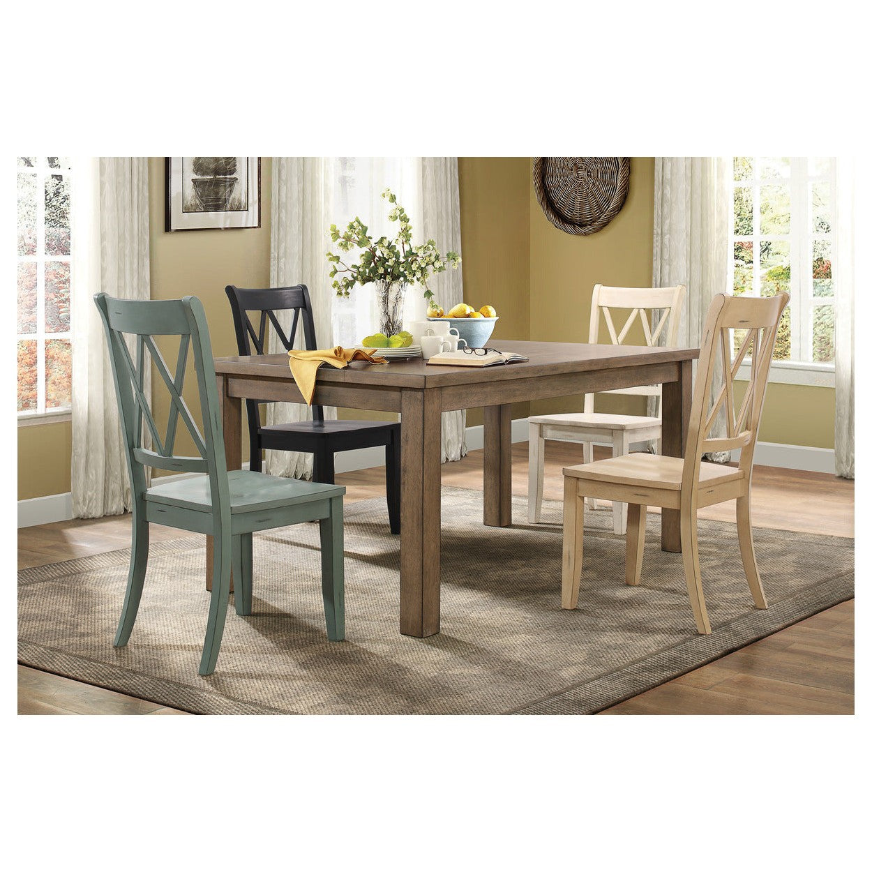 SIDE CHAIR, TEAL SAND THRU 5516TLS