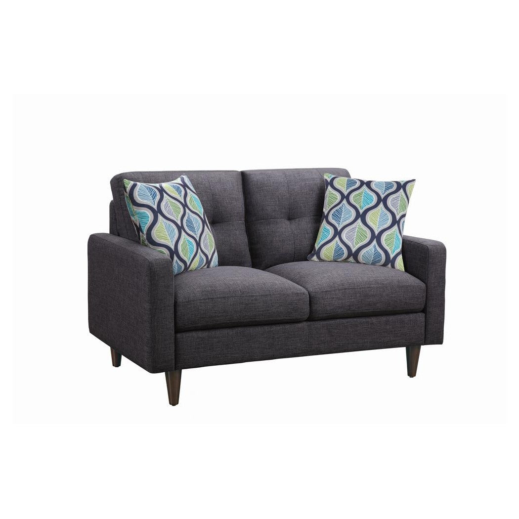 Watsonville Tufted Back Loveseat Grey 552002