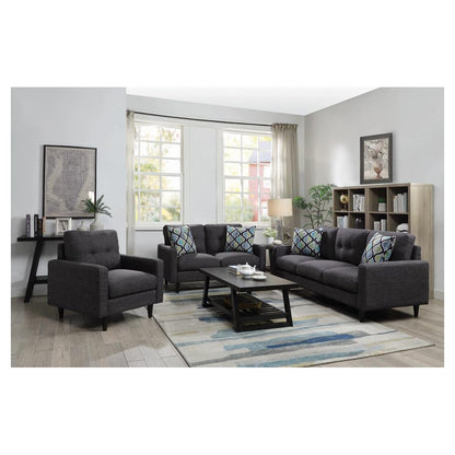Watsonville Tufted Back Loveseat Grey 552002