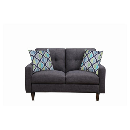 Watsonville Tufted Back Loveseat Grey 552002
