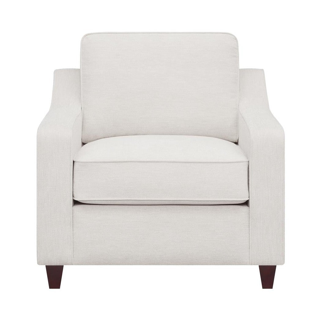 Christine Upholstered Cushion Back Chair Beige 552063